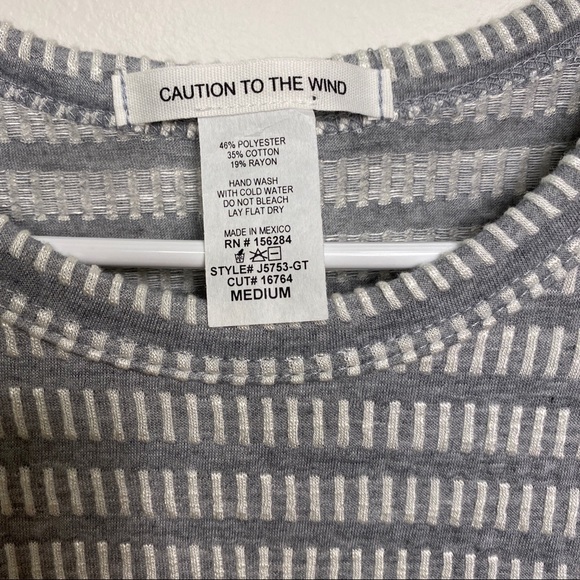 Flowy Ruffle Bottom Striped Textured Medium - Picture 3 of 6